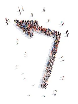 People in the form of arrows Stock Illustration