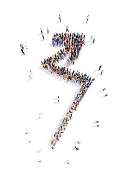 People in the form of arrows Stock Illustration