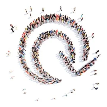 People in the form of arrows Stock Illustration