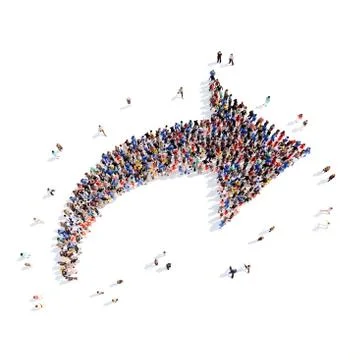 People in the form of arrows Illustrazione stock