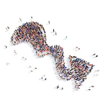 People in the form of arrows Stock Illustration