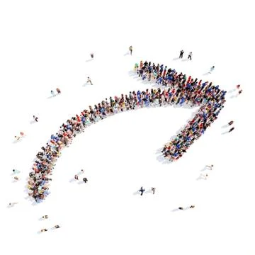 People in the form of arrows Stock Illustration