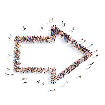 People in the form of arrows Stock Illustration