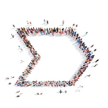 People in the form of arrows Stock Illustration
