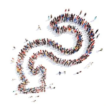 People in the form of arrows Stock Illustration