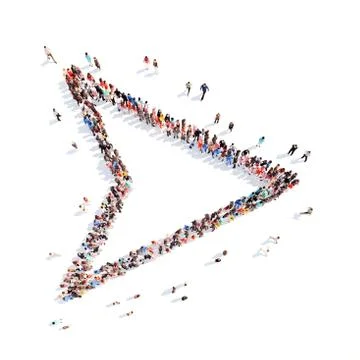 People in the form of arrows Stock Illustration