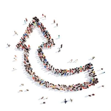 People in the form of arrows Stock Illustration