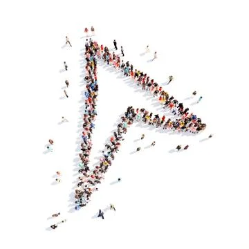 People in the form of arrows Stock Illustration