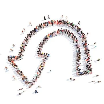 People in the form of arrows Stock Illustration