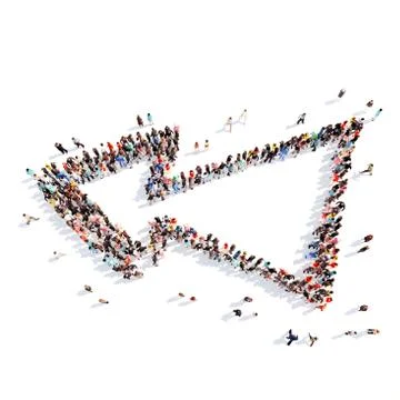People in the form of arrows Stock Illustration