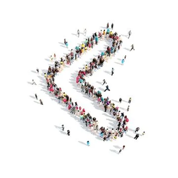 People in the form of arrows Stock Illustration