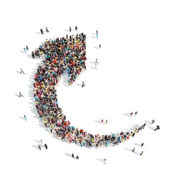 People in the form of arrows Illustrazione stock