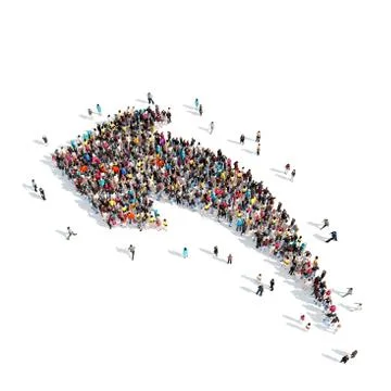 People in the form of arrows Illustrazione stock