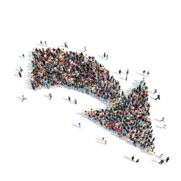 People in the form of arrows Stock Illustration