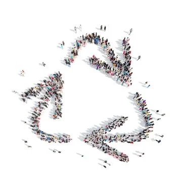 People in the form of arrows Illustrazione stock