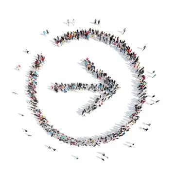 People in the form of arrows Stock Illustration