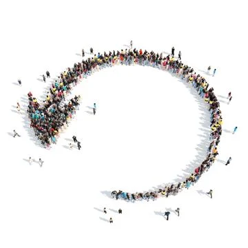 People in the form of arrows Stock Illustration