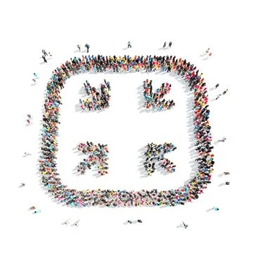 People in the form of arrows Stock Illustration