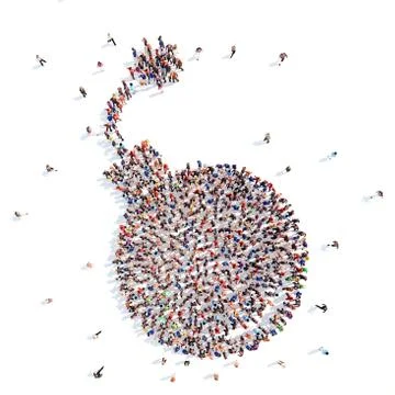People in the form of bombs Stock Illustration