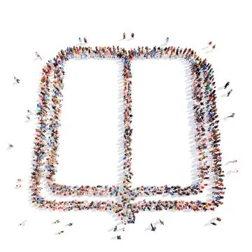 People in the form of a book Illustrazione stock