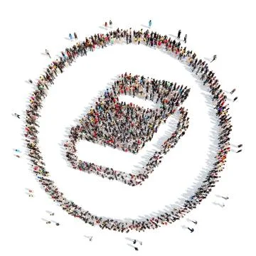 People in the form of a book Stock Illustration
