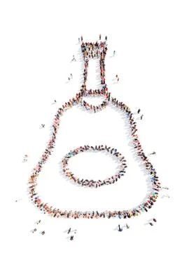 People in the form of brandy bottle Stock Illustration