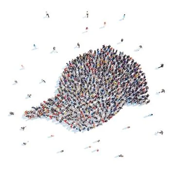People in the form of caps. Stock Illustration