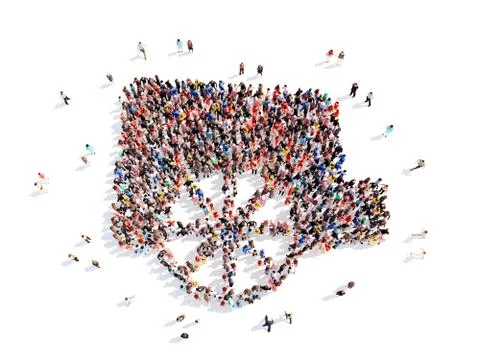 People in the form of carriage Stock Illustration