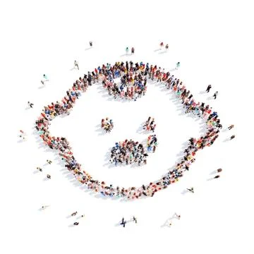 People in the form of a child Stock Illustration
