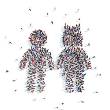 People in the form of children. Stock Illustration