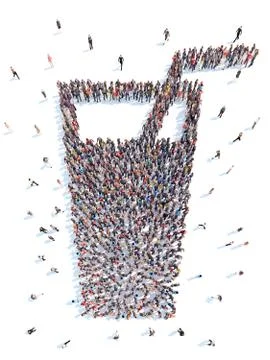 People in the form of a cocktail. Stock Illustration