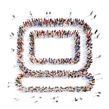 People in the form of a computer Stock Illustration