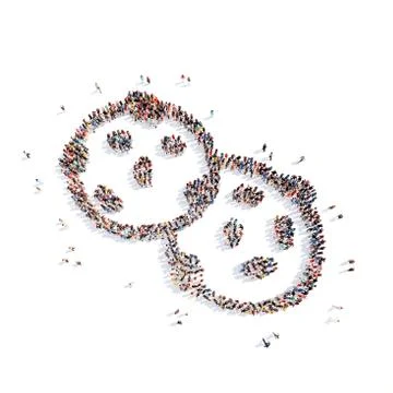 People in the form of a cookie Illustrazione stock