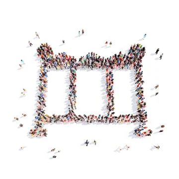 People in the form of a cot Stock Illustration