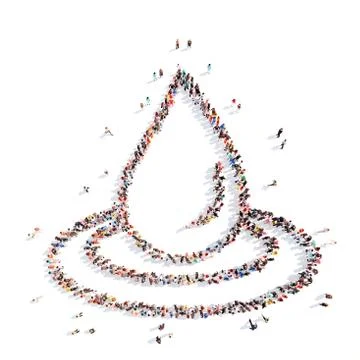 People in the form of drops Stock Illustration