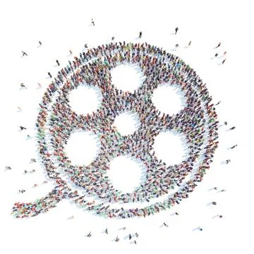 People in the form of films. Stock Illustration