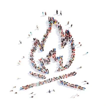 People in the form of fire Stock Illustration