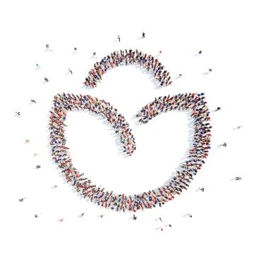 People in the form of a flower Stock Illustration