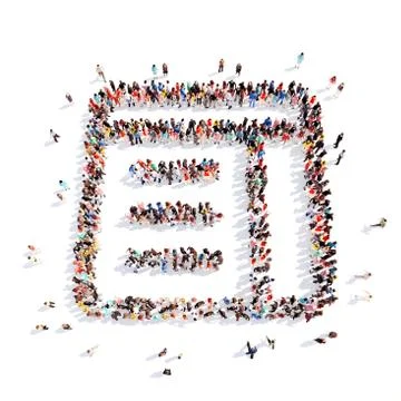 People in the form of a folder Stock Illustration