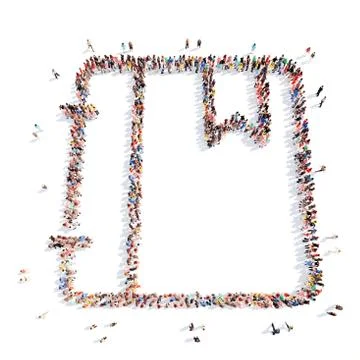 People in the form of a folder Stock Illustration