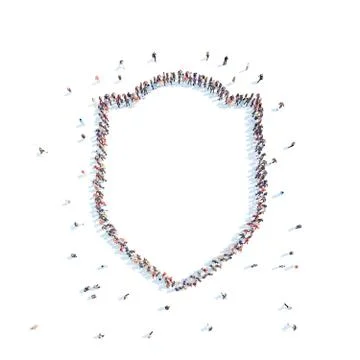 People in the form of  frame. Illustrazione stock