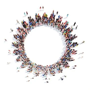 People in the form of gears Stock Illustration
