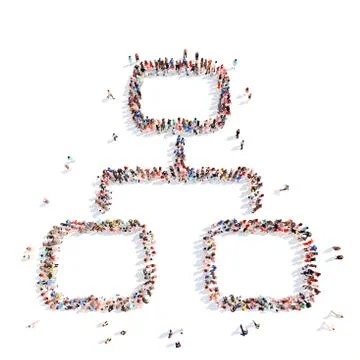 People in the form of a graph Stock Illustration