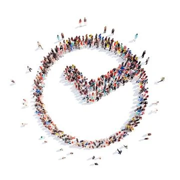 People in the form of hours Stock Illustration