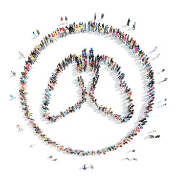 People in the form of  human lungs. Illustrazione stock