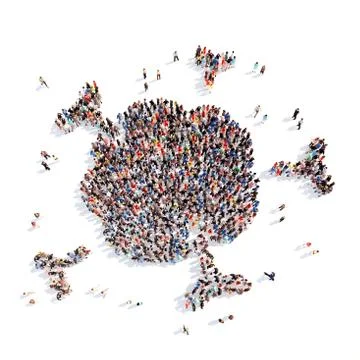 People in the form of immune system Stock Illustration