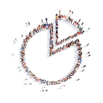 People in the form of interest Stock Illustration