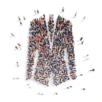 People in the form of a jacket Stock Illustration