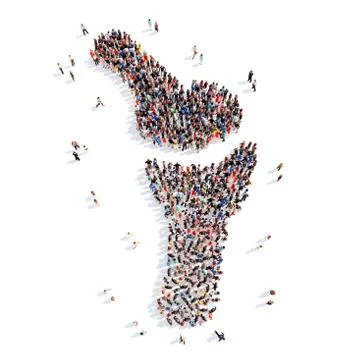 People in the form of joint Stock Illustration