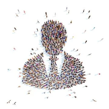 People in the form of a man. Stock Illustration